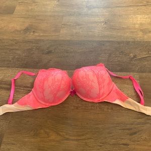 Womens 36c bombshell push up bra pink